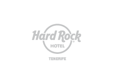 Logotipo del Hard Rock Hotel de Tenerife, uno de los clientes de interjardin